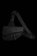 High Quality Black Mens Saddle Bag